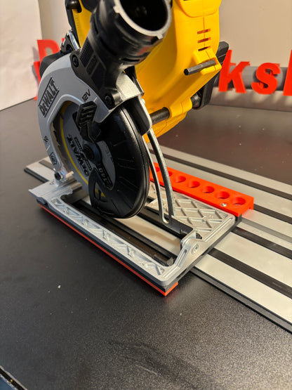 Base d'adaptation / Semelle de protection Dewalt DCS512 pour scie circulaire afin de l'adapter au rail de guidage Dewalt