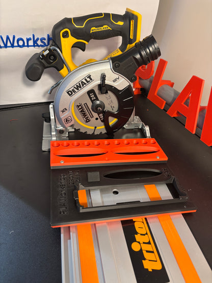 Dewalt DCS512 Adapterbasis / Gleitplatte für Handkreissäge passend für Triton Führungsschiene