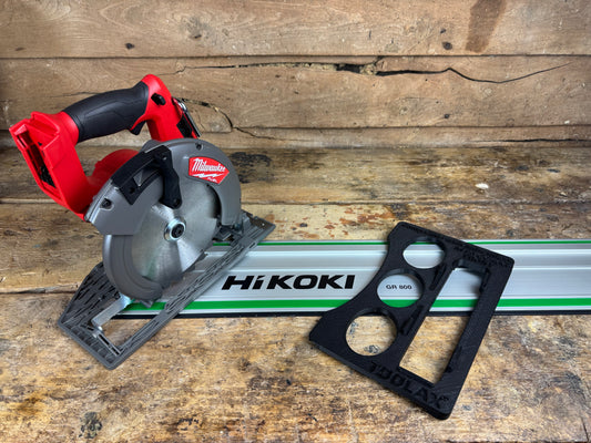 Adaptateur TOOLAX pour scie circulaire Milwaukee M18 CCS66 - Base/Patin pour rail de guidage Hikoki