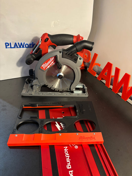 Base d'adaptation / Plaque de protection TOOLAX compatible avec la scie circulaire Milwaukee M18 CCS55 pour rail de guidage Milwaukee