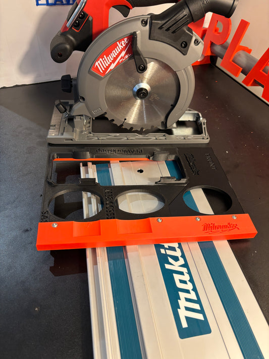 Base d'adaptation / Semelle Milwaukee M18 CCS55 pour scie circulaire, compatible avec rail de guidage Makita