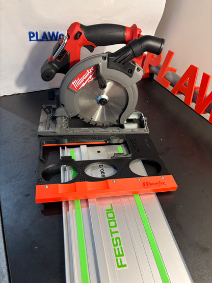 Base adaptatrice / patin Milwaukee M18 CCS55 pour scie circulaire, compatible avec rail de guidage Festool
