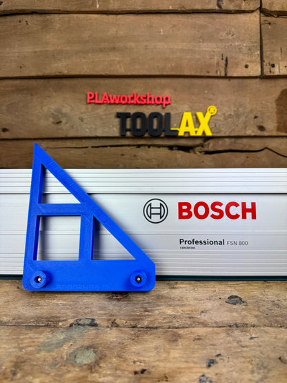 TOOLAX Large Guide Rail Square with 45 & 90 Degree Stops to fit Bosch Rail