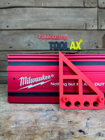 TOOLAX Large Guide Rail Square with 45 & 90 Degree Stops to fit Milwaukee Rail