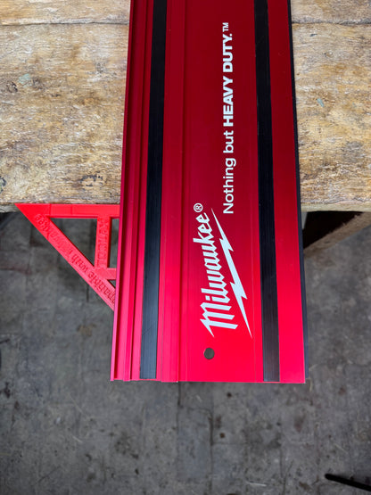 TOOLAX Large Guide Rail Square with 45 & 90 Degree Stops to fit Milwaukee Rail