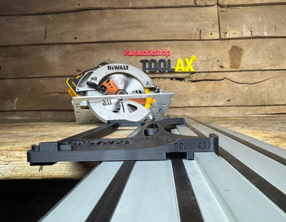 TOOLAX Guide Rail Adapter Base – Cut Perfect 45° & 90° Angles compatible with Dewalt Circular Saws (DCS570, DWE575, DCS575, DCS578, DCS573) – for Dewalt Guide Rails