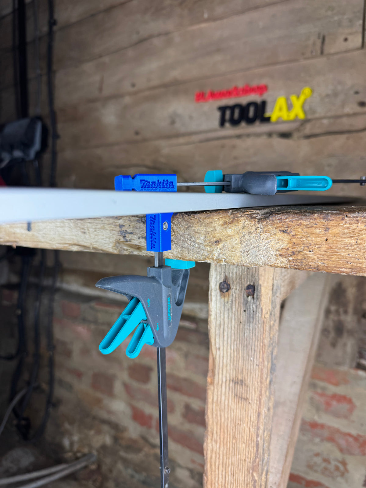TOOLAX clamp feet pair for Wolfcraft clamp compatible with Makita Guide Rail