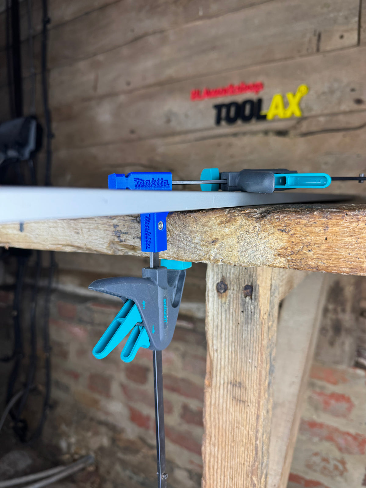 TOOLAX clamp feet pair for Wolfcraft clamp compatible with Makita Guide Rail