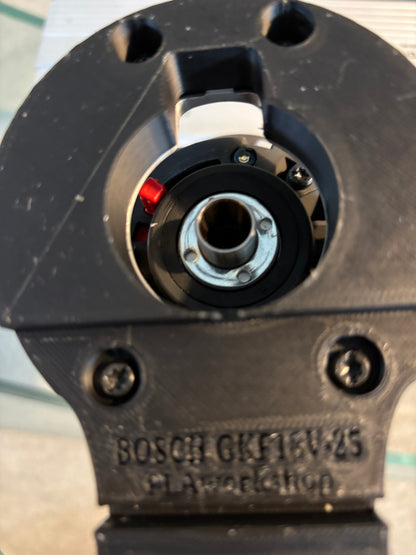 Base plongeante de défonceuse Bosch GKF 18V-25 – Adaptateur pour rail de guidage Bosch