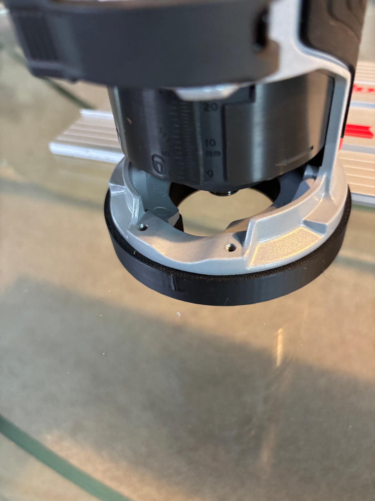 Bosch GKF 18V-25 Trim Router Plunge Base Guide Rail Adapter to Mafell Track / Guide Rail