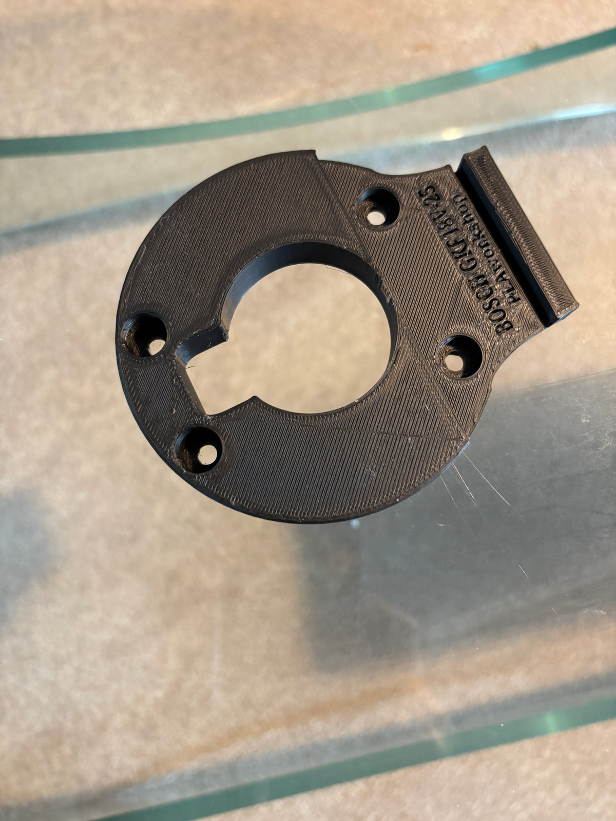 Base plongeante de défonceuse Bosch GKF 18V-25 – Adaptateur pour rail de guidage Bosch