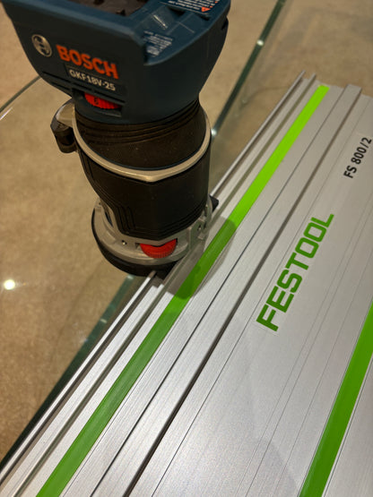 Bosch GKF 18V-25 Kantenfrees Invalvoet Geleidingsrailadapter naar Festool Rail / Geleidingsrail