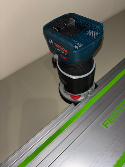 Bosch GKF 18V-25 Kantenfrees Invalvoet Geleidingsrailadapter naar Festool Rail / Geleidingsrail