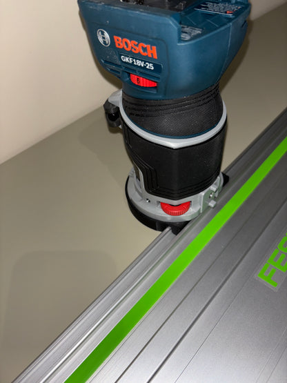 Bosch GKF 18V-25 Kantenfrees Invalvoet Geleidingsrailadapter naar Festool Rail / Geleidingsrail