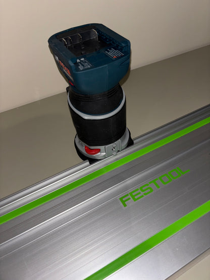 Bosch GKF 18V-25 Kantenfrees Invalvoet Geleidingsrailadapter naar Festool Rail / Geleidingsrail