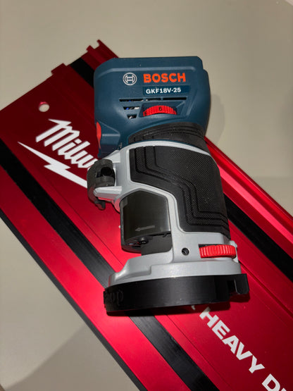 Bosch GKF 18V-25 kantenfrees invalbasis geleiderailadapter naar Milwaukee Track/geleiderail
