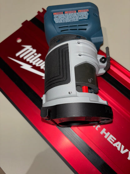 Bosch GKF 18V-25 kantenfrees invalbasis geleiderailadapter naar Milwaukee Track/geleiderail