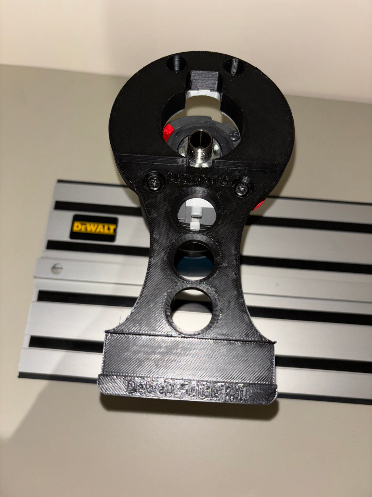 Bosch GKF 18V-25 Trim Router Plunge Base Guide Rail Adapter to Dewalt Track / Guide Rail