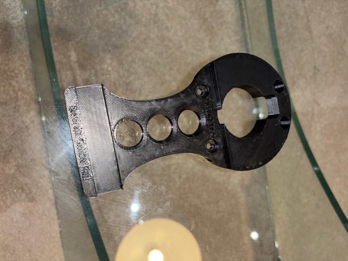 Bosch GKF 18V-25 Trim Router Plunge Base Guide Rail Adapter to Dewalt Track / Guide Rail