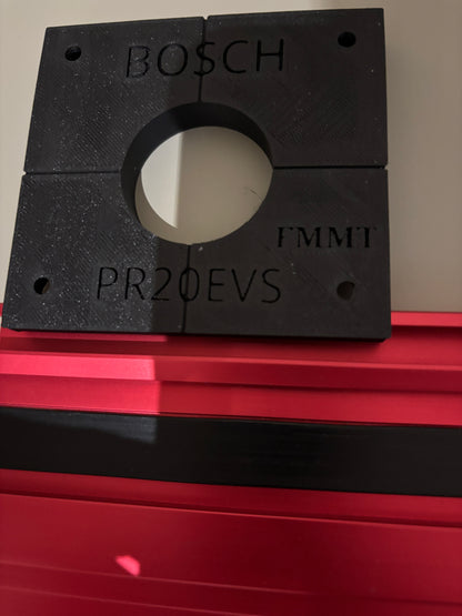 Bosch PR20EVS Trim Router Plunge Base Guide Rail Adapter to Milwaukee Track / Guide Rail