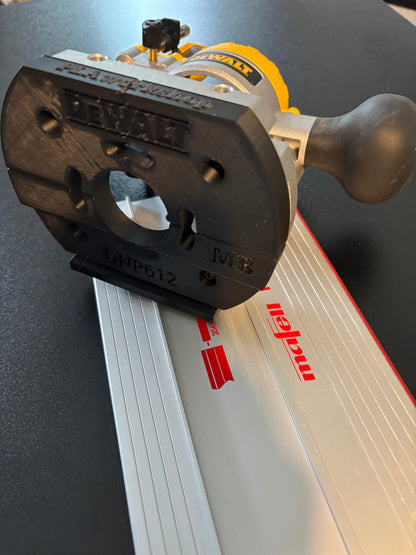 Dewalt DNP612 bovenfreesinbouwadapter voor geleiderail, passend op Mafell-geleiderails