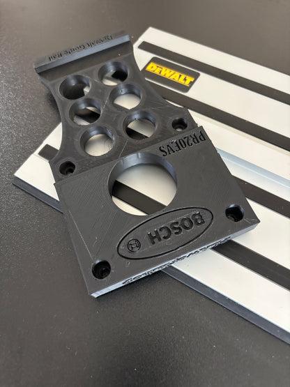 Adaptateur de rail de guidage pour base plongeante de défonceuse affleureuse Bosch PR20EVS vers rail/guide Dewalt