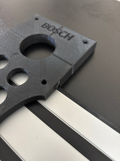 Adaptateur de rail de guidage pour base plongeante de défonceuse affleureuse Bosch PR20EVS vers rail/guide Dewalt
