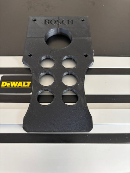 Adaptateur de rail de guidage pour base plongeante de défonceuse affleureuse Bosch PR20EVS vers rail/guide Dewalt