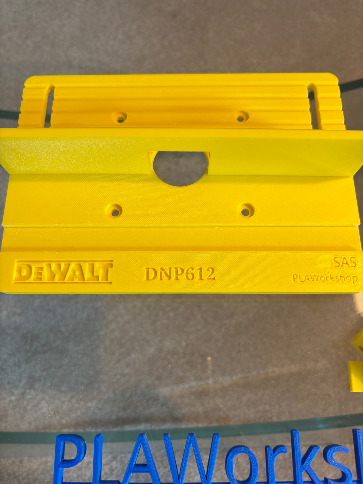 TOOLAX Mini Bench Top Router Table with Angle/Fence Guide fits Dewalt Routers DCW600 DWP611 via DNP612 Plunge Base