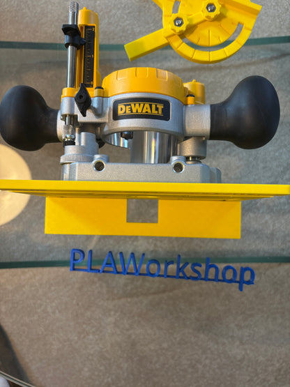 TOOLAX Mini Bench Top Router Table with Angle/Fence Guide fits Dewalt Routers DCW600 DWP611 via DNP612 Plunge Base