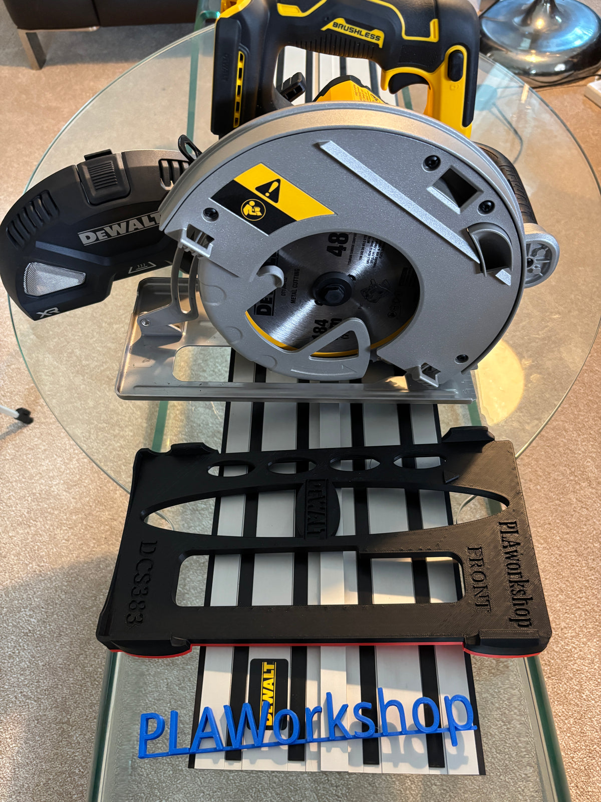 Dewalt DCS383 Metal Saw Adaptor base / Skid plate for Circular Saw to fit Dewalt Guide rail