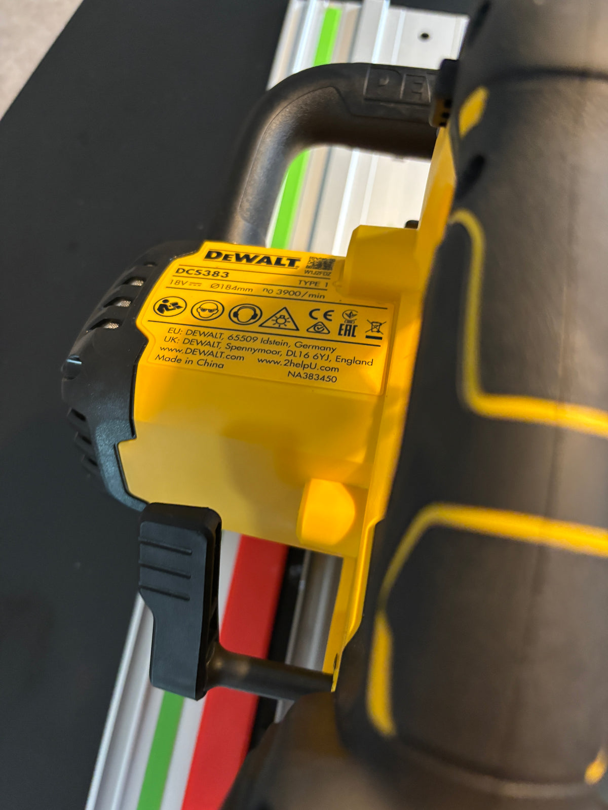 Dewalt DCS383 Metal Saw Adaptor base / Skid plate for Circular Saw to fit Festool Guide rail