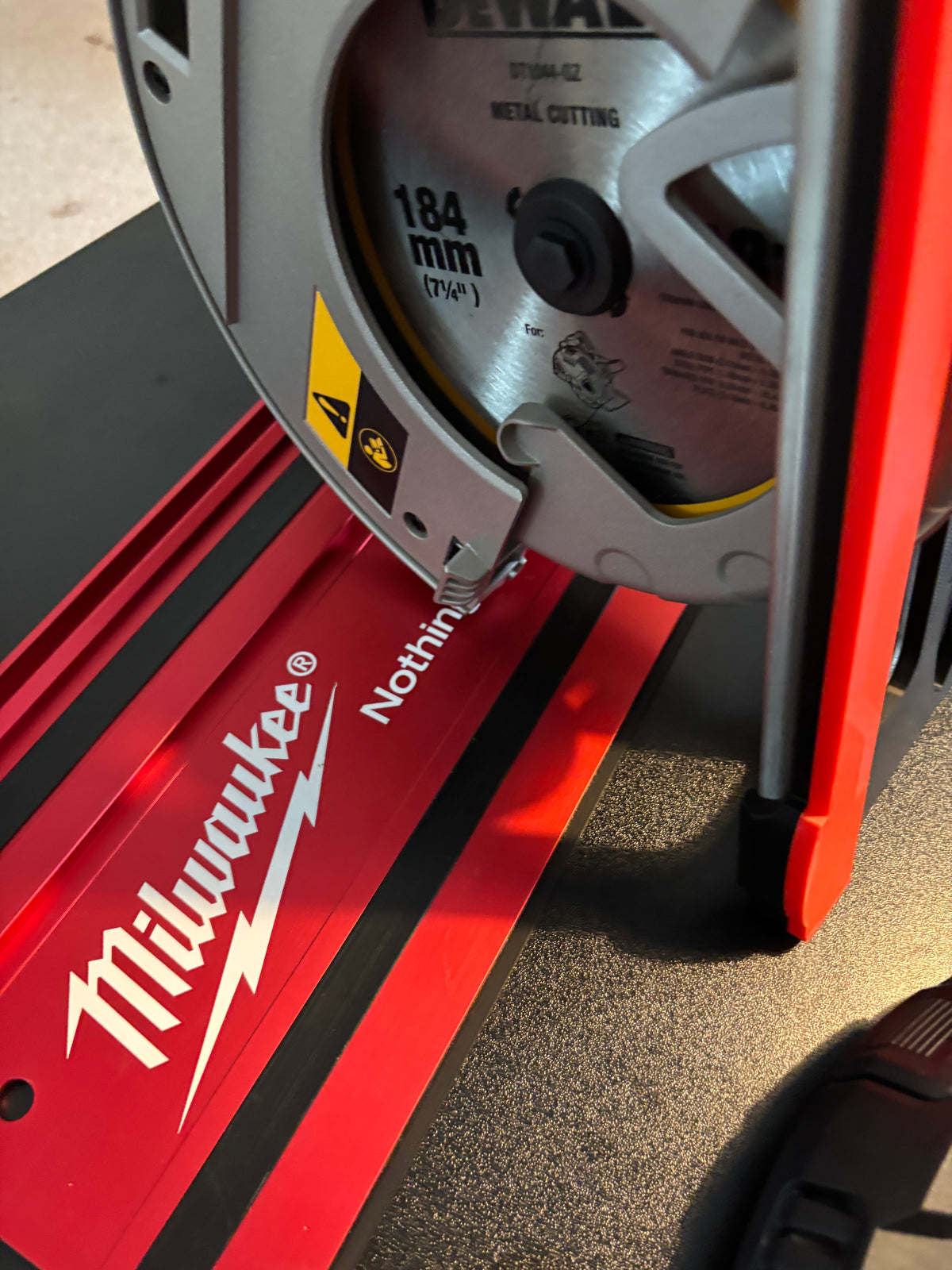 Dewalt DCS383 Metal Saw Adaptor base / Skid plate for Circular Saw to fit Milwaukee Guide rail