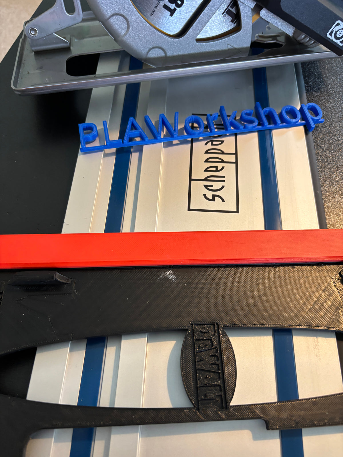 Dewalt DCS383 Metal Saw Adaptor base / Skid plate for Circular Saw to fit Scheppach Guide rail
