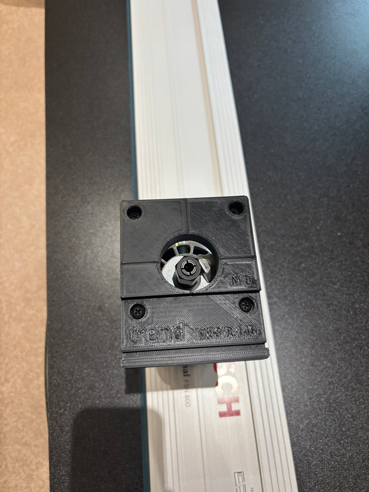 Trend T18S / R 14B kantenfrees geleiderailadapter voor Bosch geleiderail