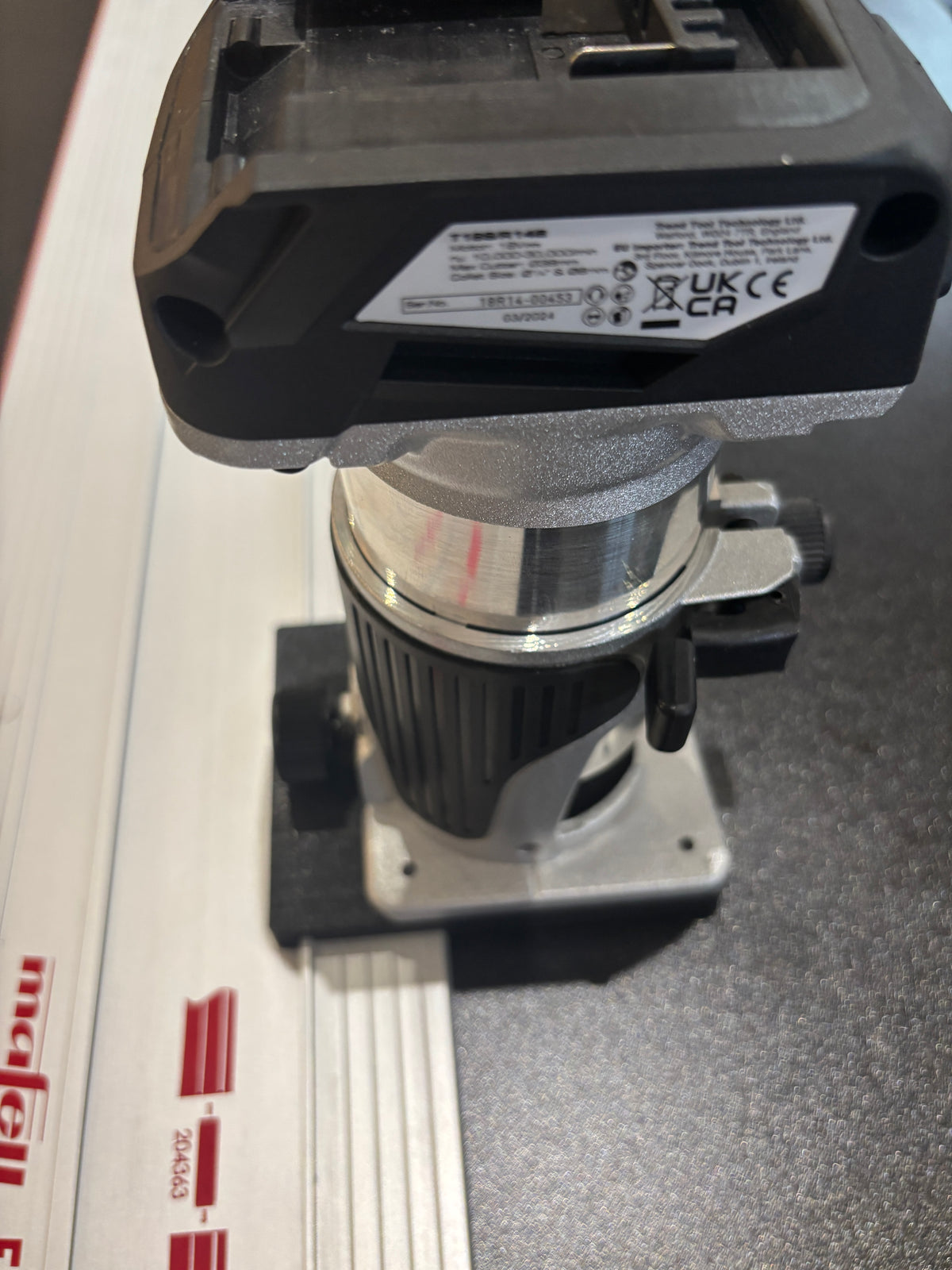 Trend T18S / R 14B Oberfräse Führungs-Schienenadapter passend für Mafell Schiene / Führungsschiene