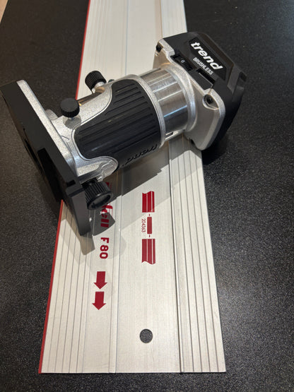 Trend T18S / R 14B Oberfräse Führungs-Schienenadapter passend für Mafell Schiene / Führungsschiene