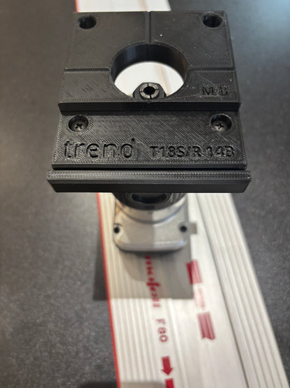 Trend T18S / R 14B Oberfräse Führungs-Schienenadapter passend für Mafell Schiene / Führungsschiene