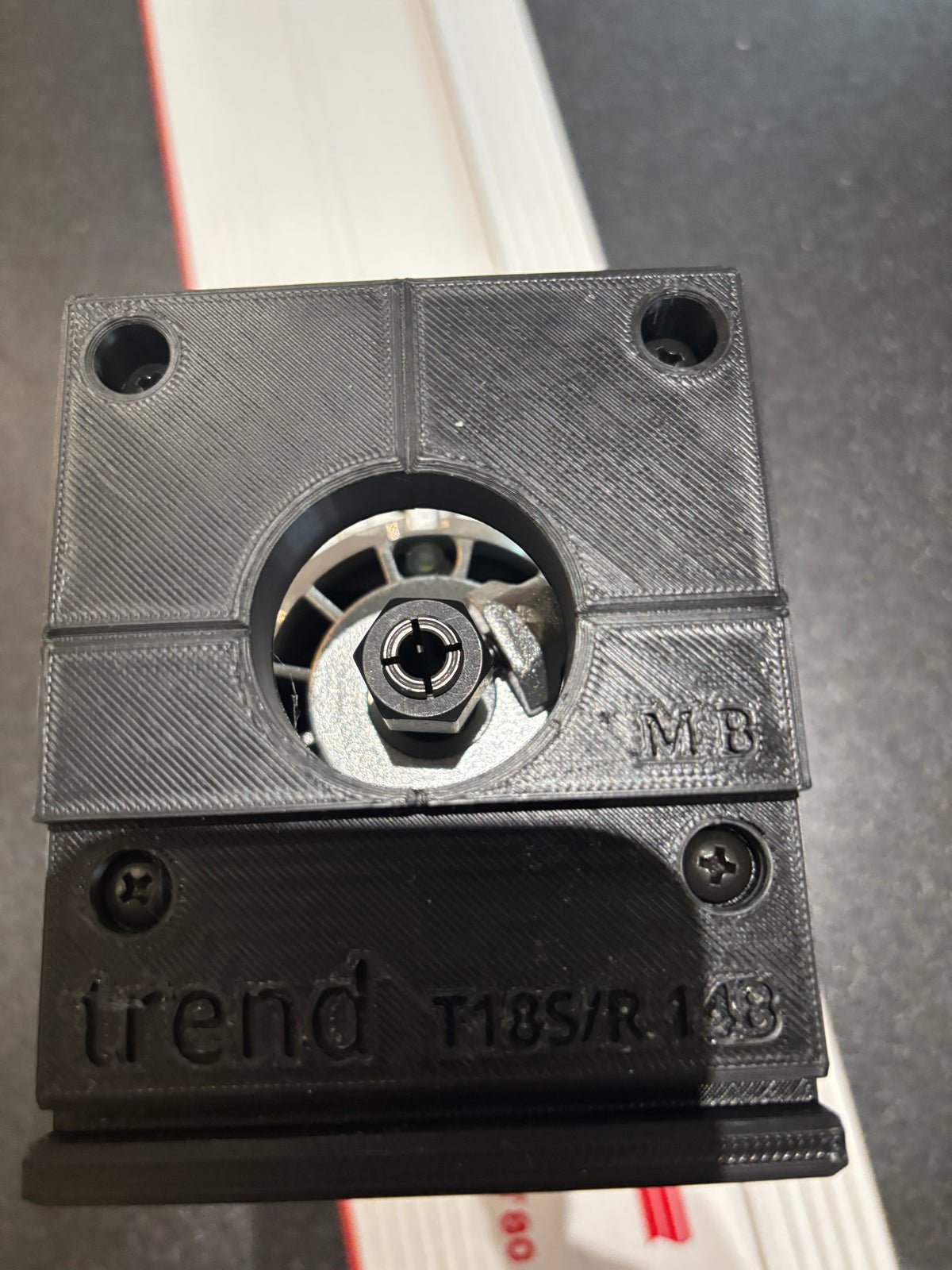 Trend T18S / R 14B Oberfräse Führungs-Schienenadapter passend für Mafell Schiene / Führungsschiene