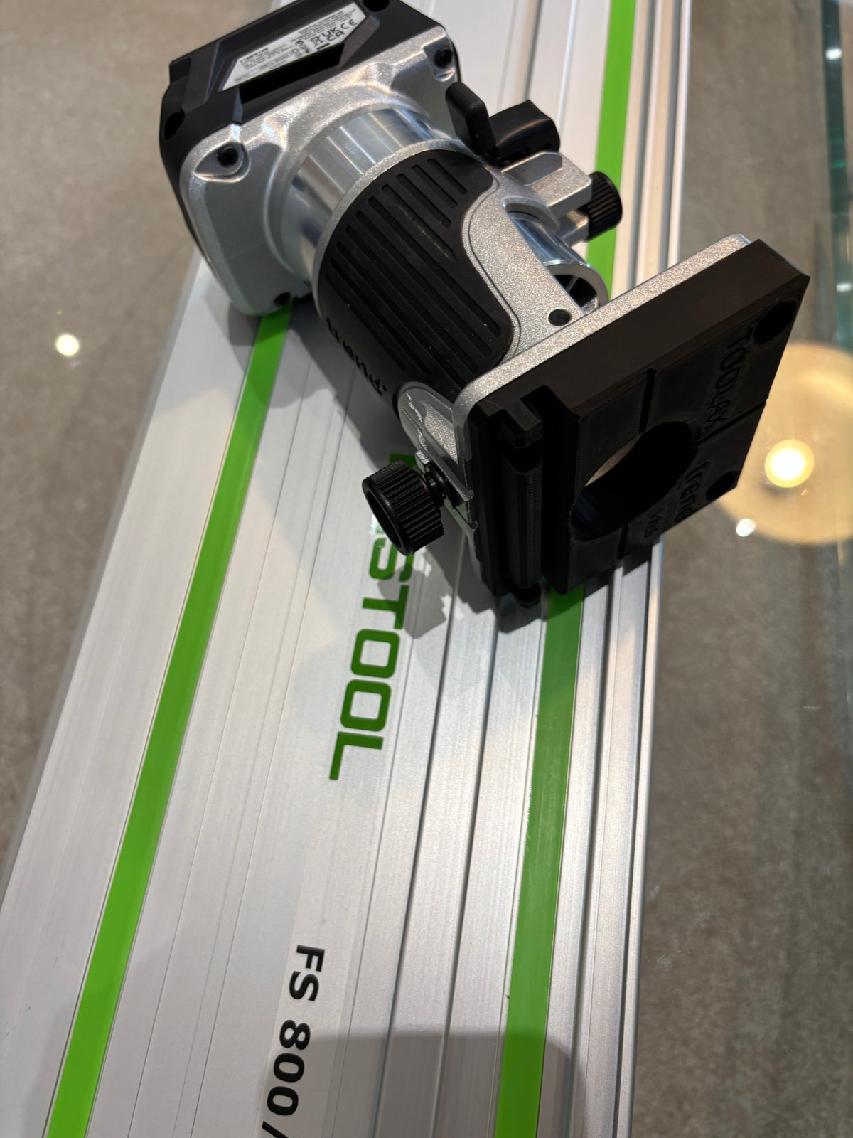 Trend T18S / R 14B kantenfrees geleiderailbasisadapter geschikt voor Festool-rail / geleiderail