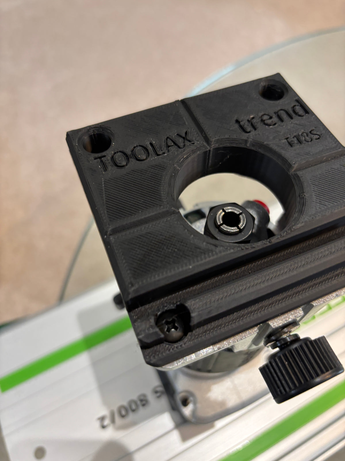 Trend T18S / R 14B kantenfrees geleiderailbasisadapter geschikt voor Festool-rail / geleiderail