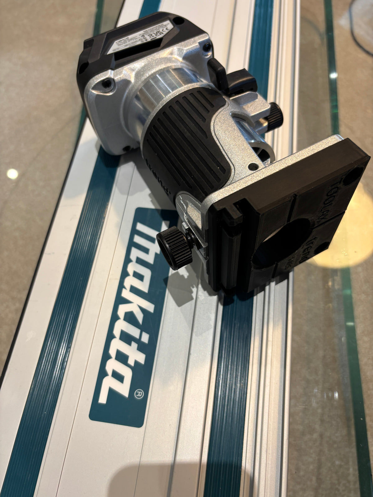 Trend T18S / R 14B kantenfrees geleiderailadapter voor Makita-geleiderail