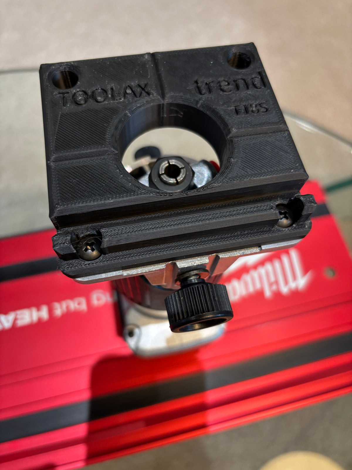 Trend T18S / R 14B Bovenfrees Geleiderailadapter voor Milwaukee Geleiderail