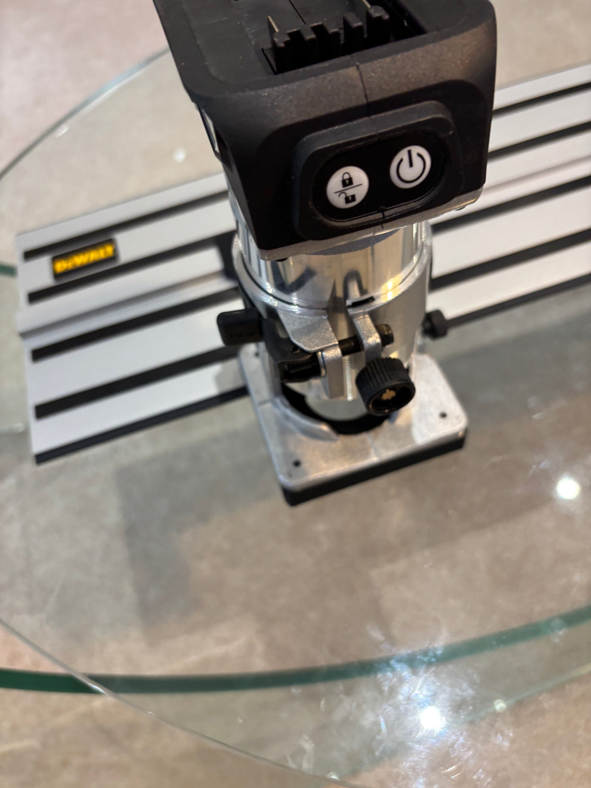 Trend T18S / R 14B Trim Router Guide Rail Adapter to Dewalt Track / Guide Rail