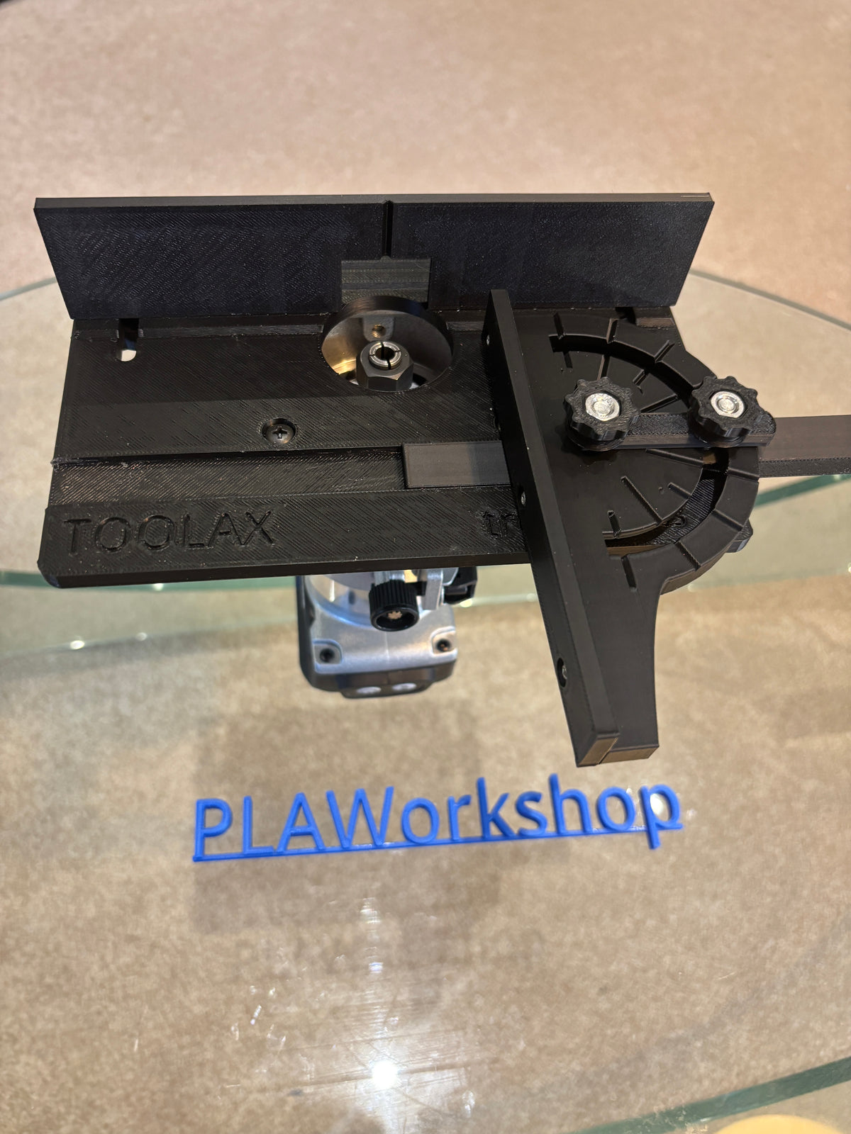 TOOLAX Mini Bovenfreesbank met Hoek-/Aanslaggeleider