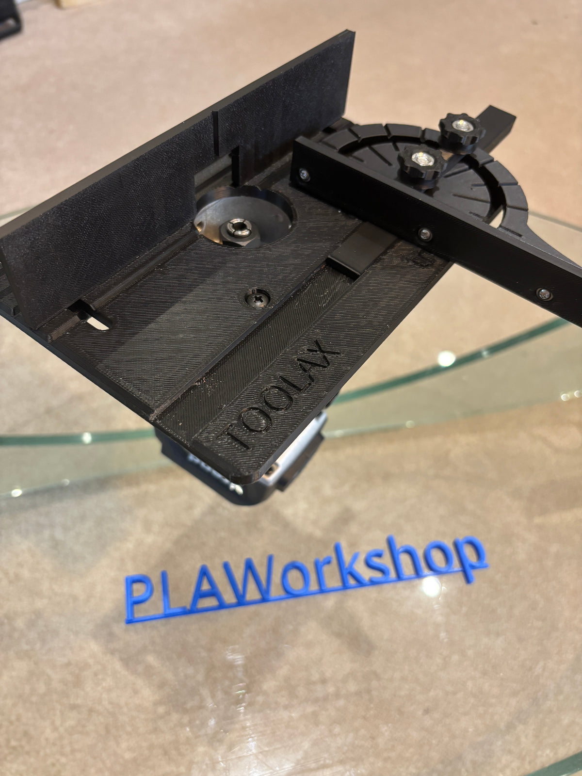 TOOLAX Mini Bovenfreesbank met Hoek-/Aanslaggeleider
