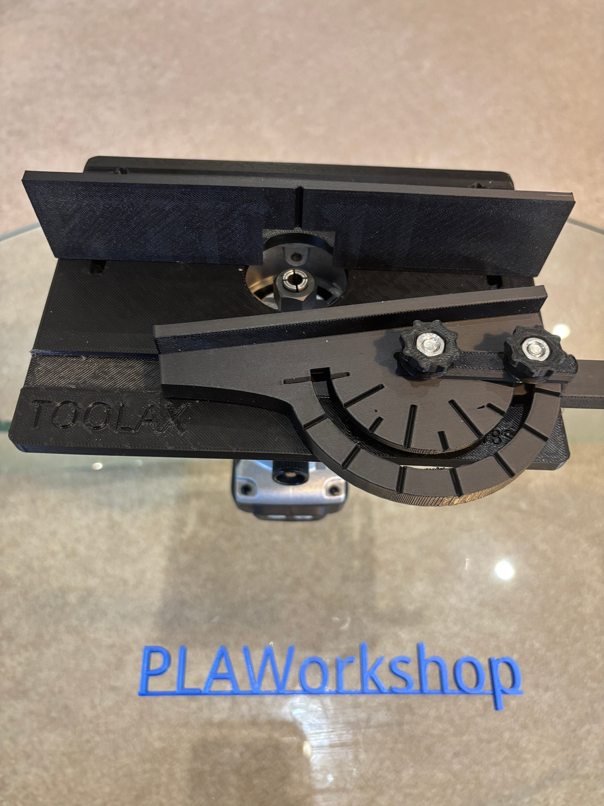 TOOLAX Mini Bovenfreesbank met Hoek-/Aanslaggeleider