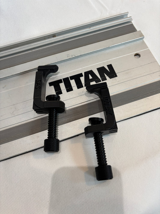 TOOLAX Serre-joint tout-en-un de style G - compatible avec le rail de guidage de scie plongeante Titan