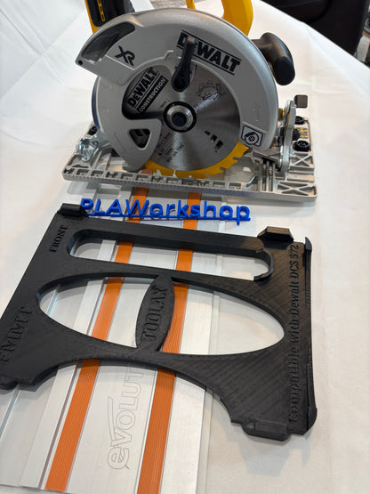 Dewalt DCS572 Adapterplatte / Gleitplatte / Schuh für Kreissäge kompatibel mit Evolution Führungsschiene