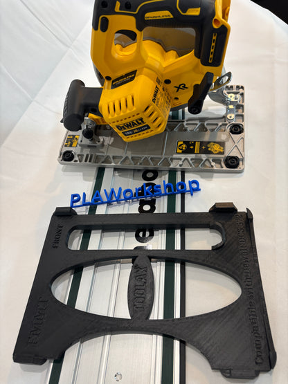 Adaptateur TOOLAX pour scie circulaire Dewalt DCS572 – Compatible avec le rail de guidage Metabo